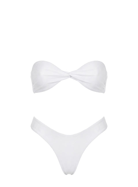Tamrali Bandeau Bikini Top White
