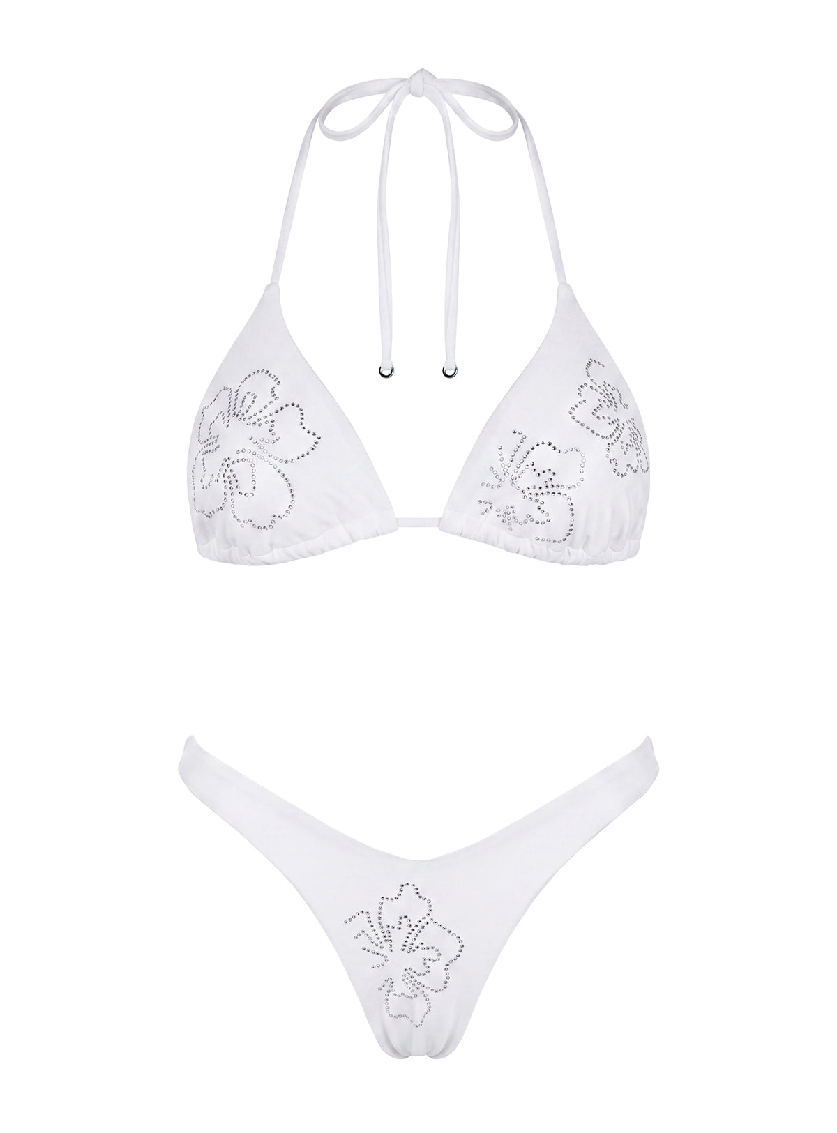 Wildfire Waves Triangle Bikini Top White
