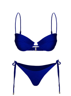 Glora Tie Side Bikini Bottoms Blue