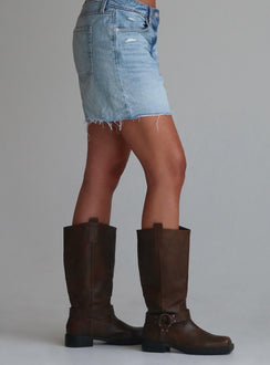 Wrecked Western Boots Brown