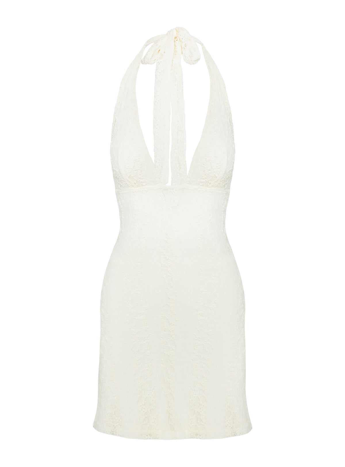 product Princess Polly Youthful Spirit Halter Mini Dress Cream Plunger 