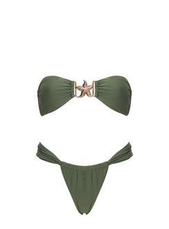 So Sunkissed Hardware Detail Bikini Top Green