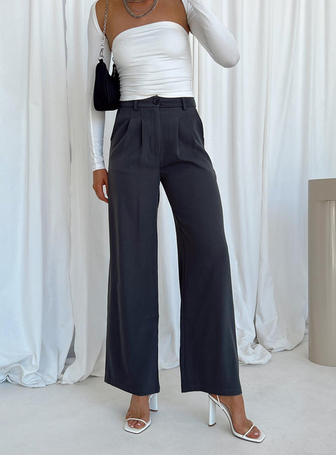 product Princess Polly Low Rise Pants High Waisted Pants  Archer Pants Slate