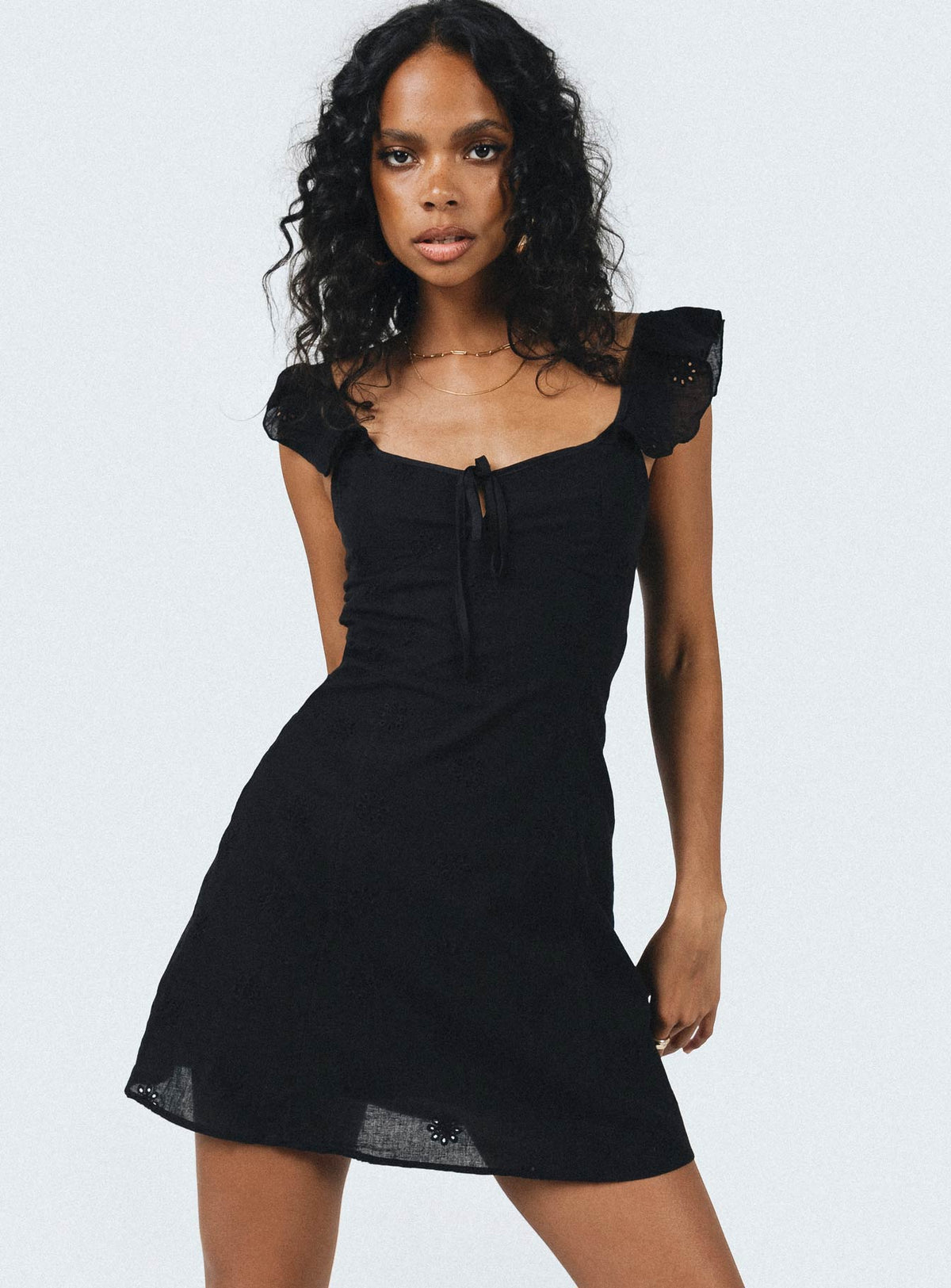 product Princess Polly Square Neck  Besiana Mini Dress Black