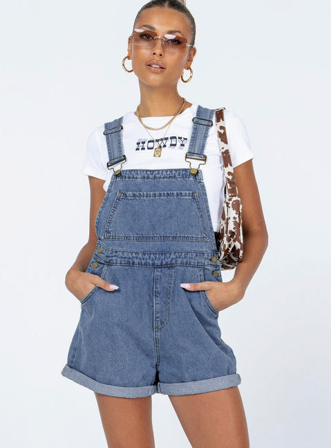 Kacey Overalls Blue Denim