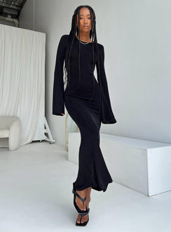 product Princess Polly High Neck  Amersham Long Sleeve Maxi Dress Black