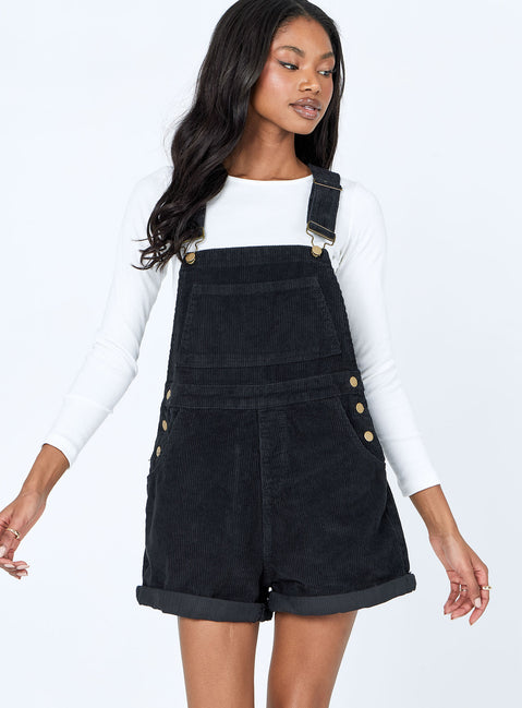 Kacey Short Overalls Black