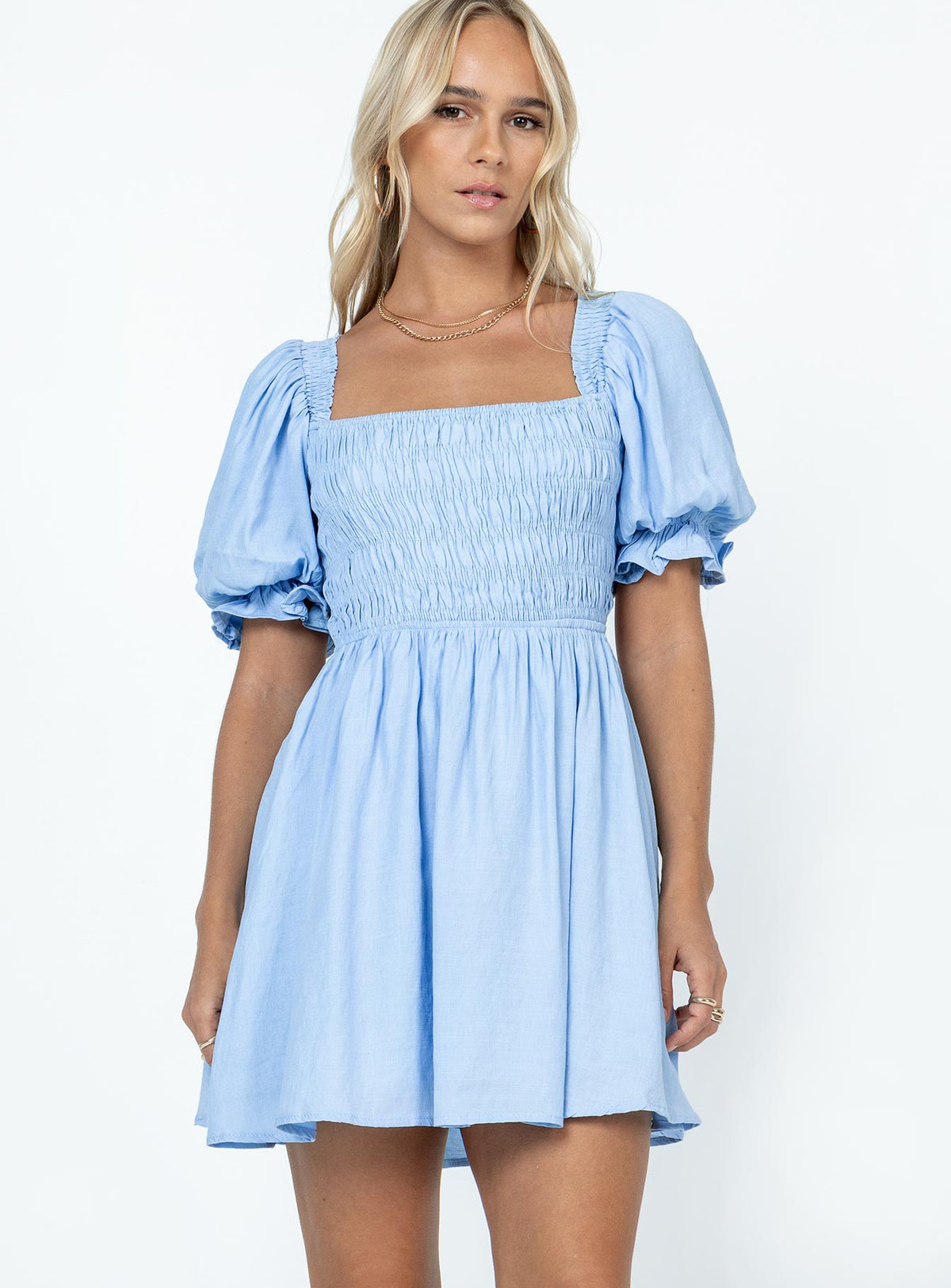 product Princess Polly Crew Neck  Dani Mini Dress Blue