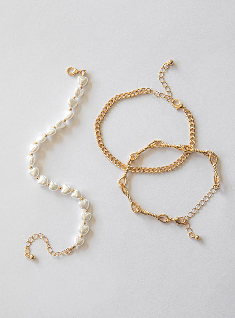Davide Bracelet Pack Gold
