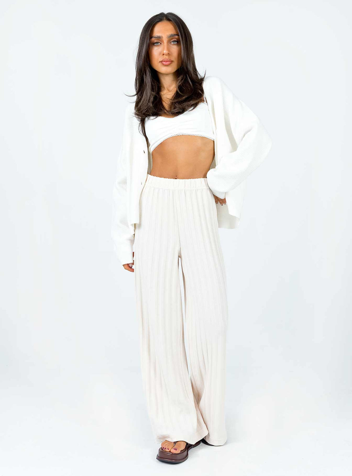 Theo Cardigan White Jumpers 