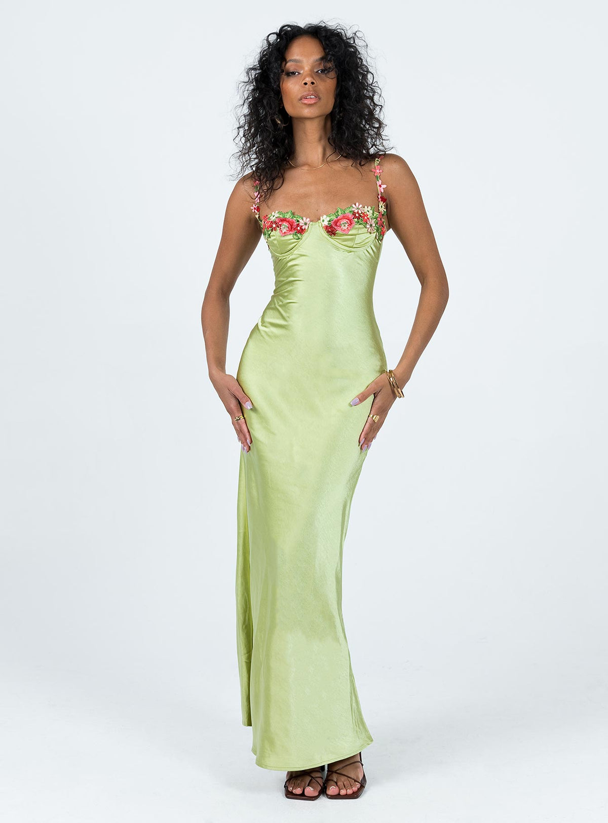 product Princess Polly Crew Neck  Kenzie Maxi Dress Green