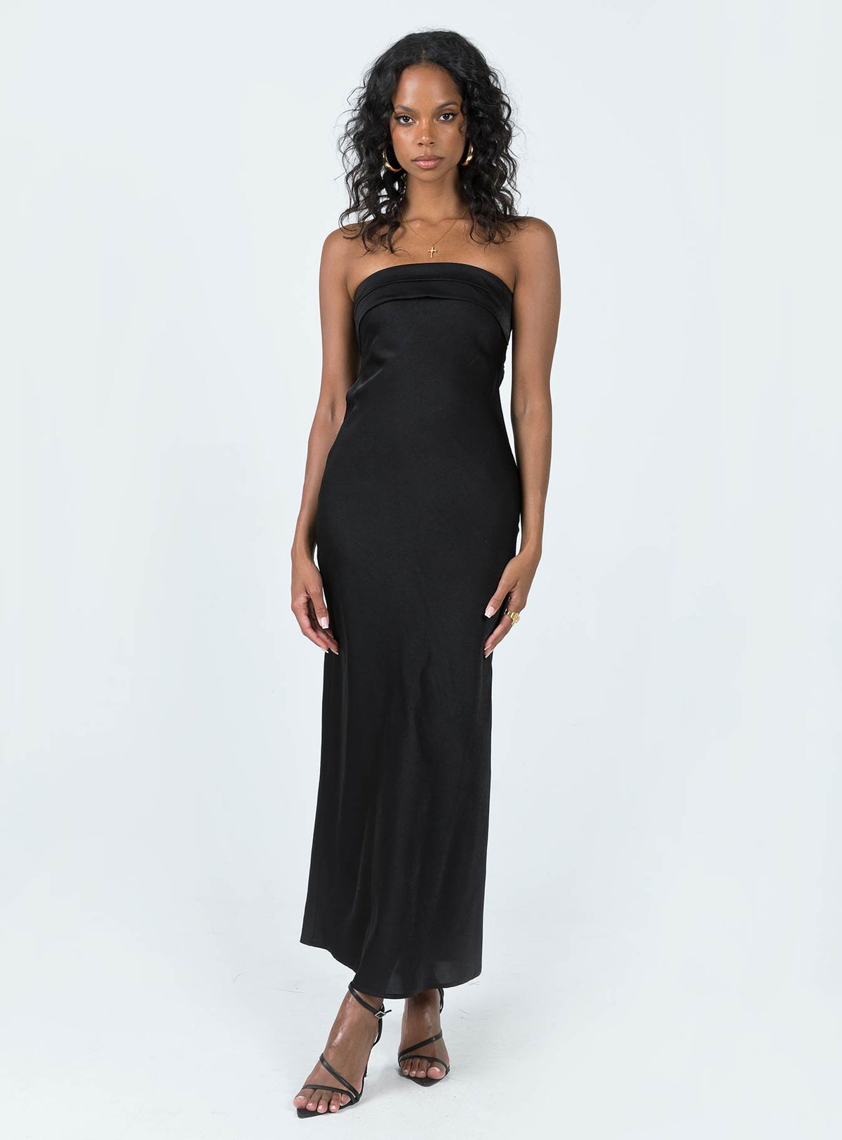 product Princess Polly Crew Neck  Shaun Midi Dress Black