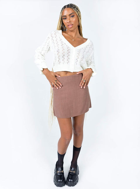 Lyric Cropped Cardigan White Cropped 