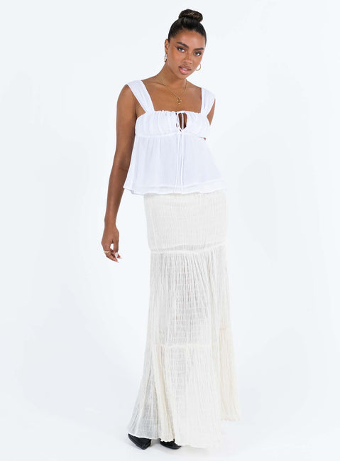 product Princess Polly Sleeveless Square Neck  Mooney Top Ivory