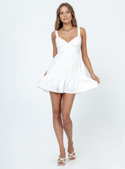 product Princess Polly Sweetheart Neckline  Arialena Mini Dress White