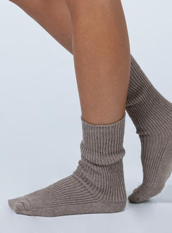 Sunday Mood Socks Beige