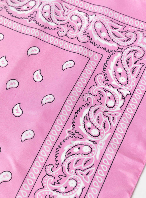Pink bandana Paisley print