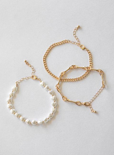 Davide Bracelet Pack Gold
