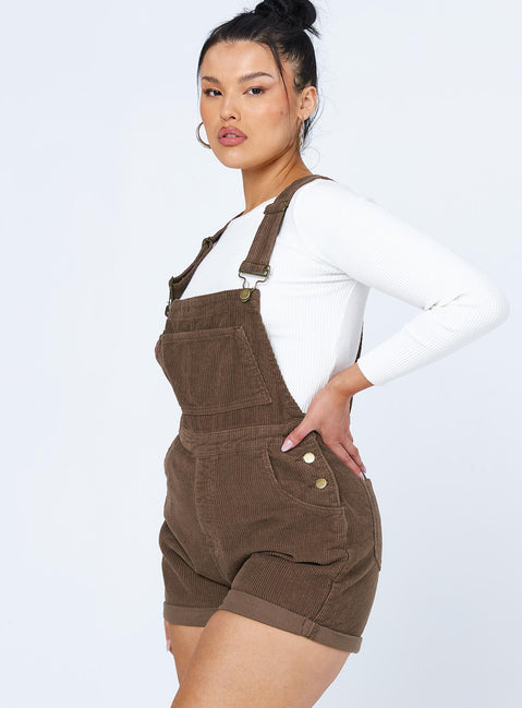 Kacey Short Overalls Brown