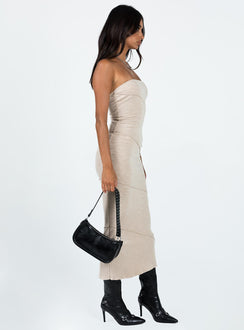 product Princess Polly Sweetheart Neckline  Oscar Midi Dress Beige