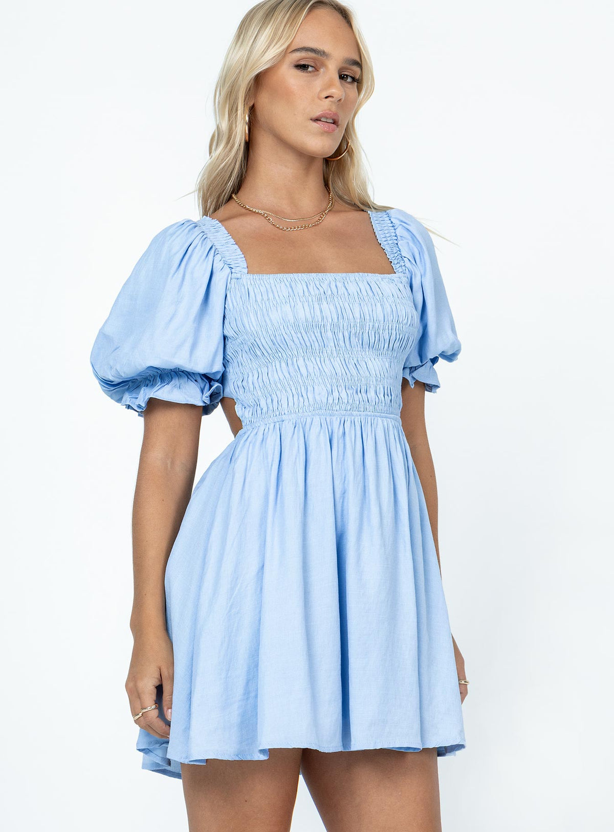 product Princess Polly Crew Neck  Dani Mini Dress Blue