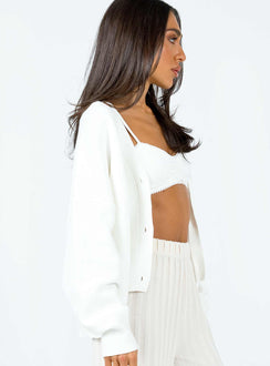Theo Cardigan White Jumpers 