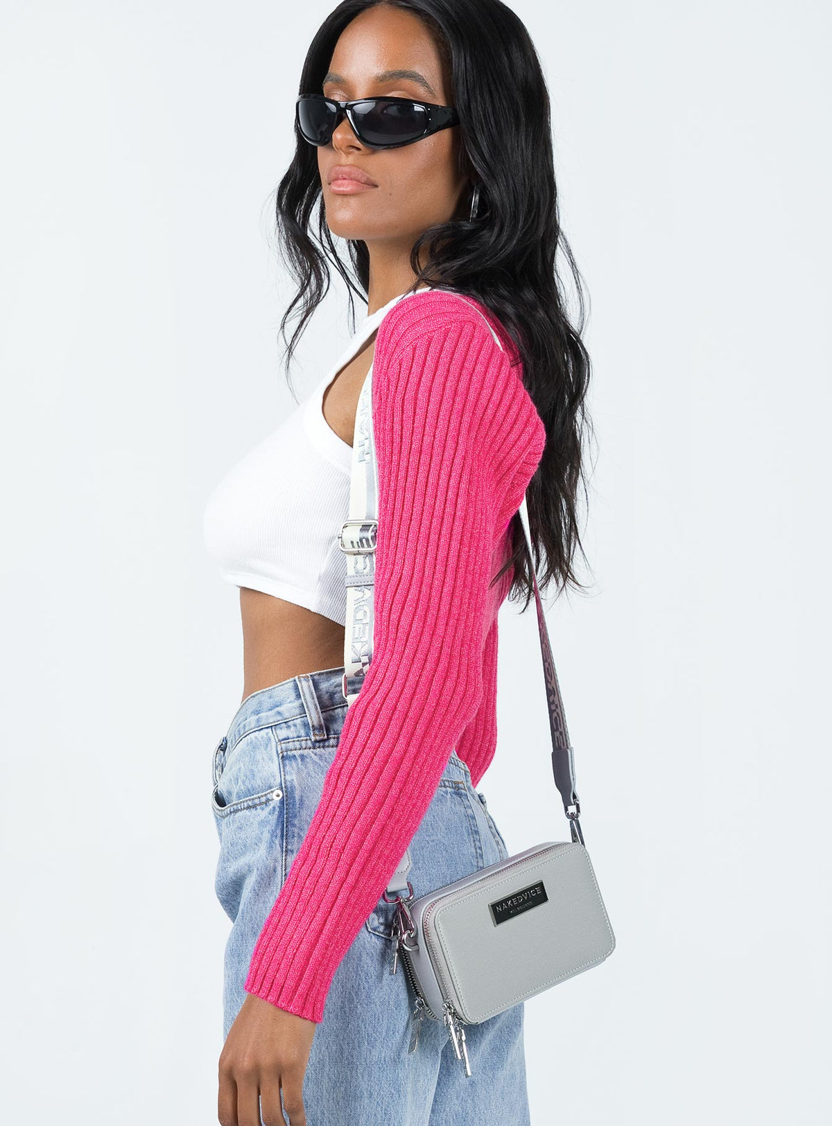 Aytan Bolero Sweater Pink Princess Polly  Cropped 