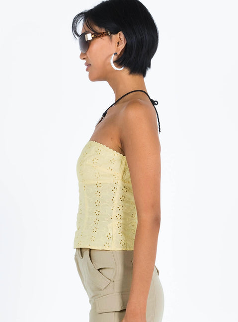 product Princess Polly Sleeveless Square Neck  Parle Anglais Top Yellow