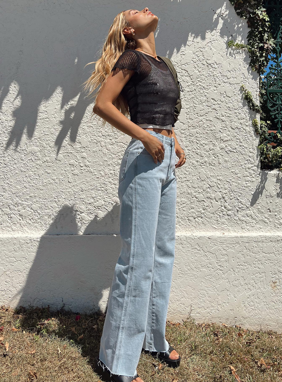 product Princess Polly High Waisted  Arlington Straight Leg Denim Jeans Light Wash