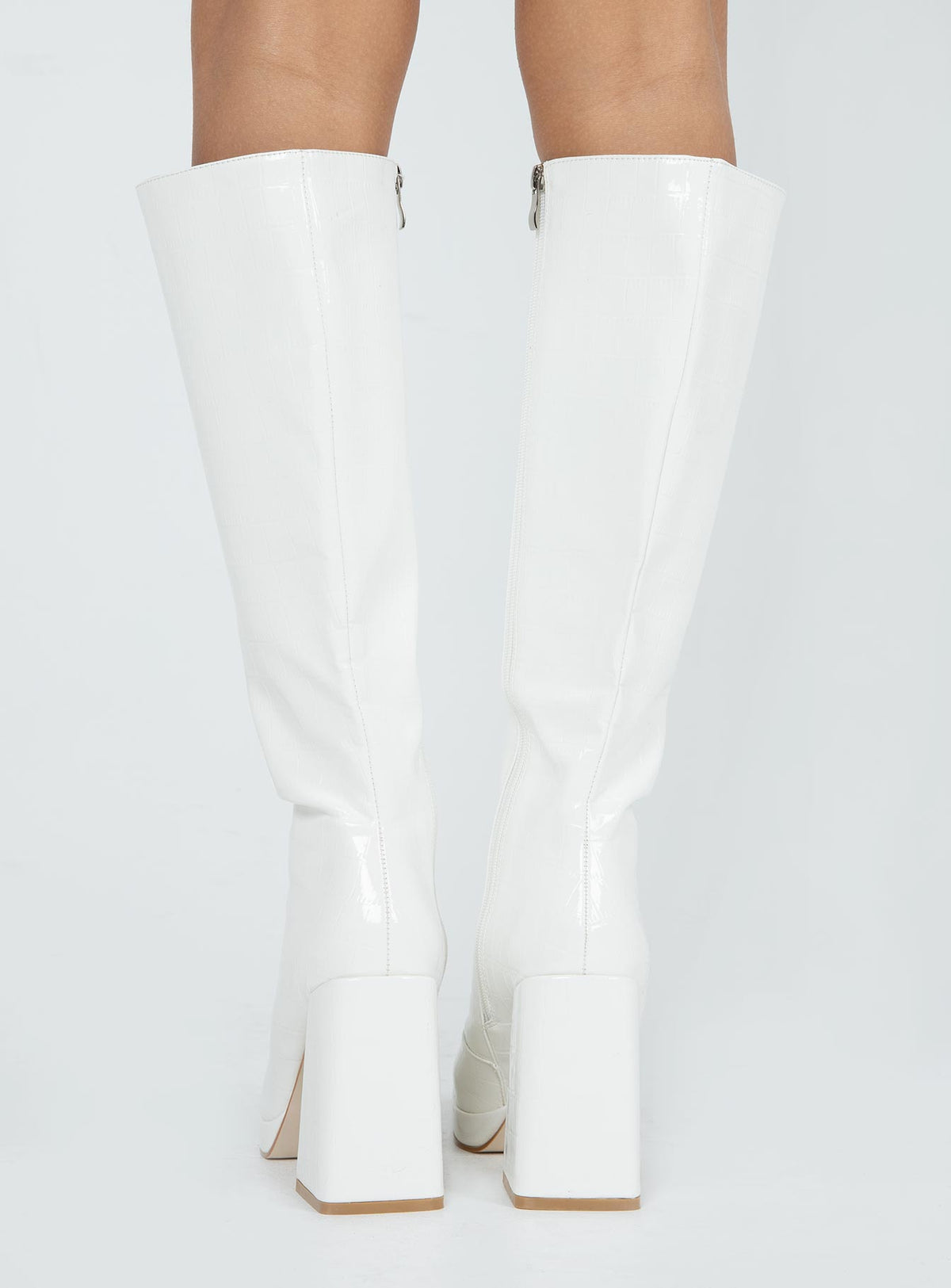 Montgomery Boot White Croc