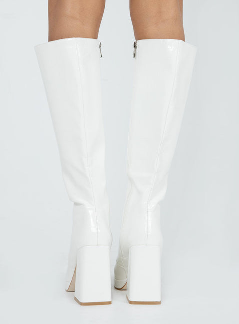 Montgomery Boot White Croc
