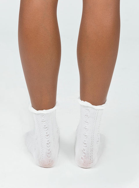 Socks Ruffled ankle  Good stretch   OSFM Hand wash only 