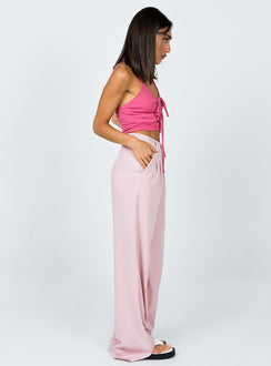side view of model wearing Princess Polly Archer Pants Pink Pants 