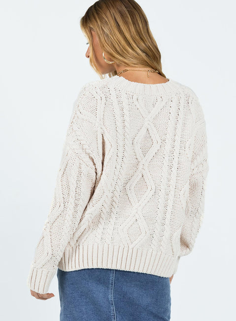product Anaya Oversized Sweater Beige Princess Polly  Long 