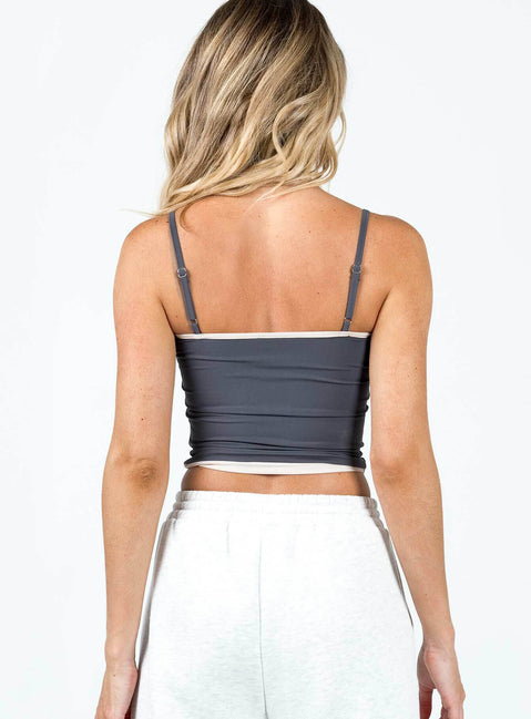 product Princess Polly Sleeveless Square Neck  Premier Layered Tank Top Slate