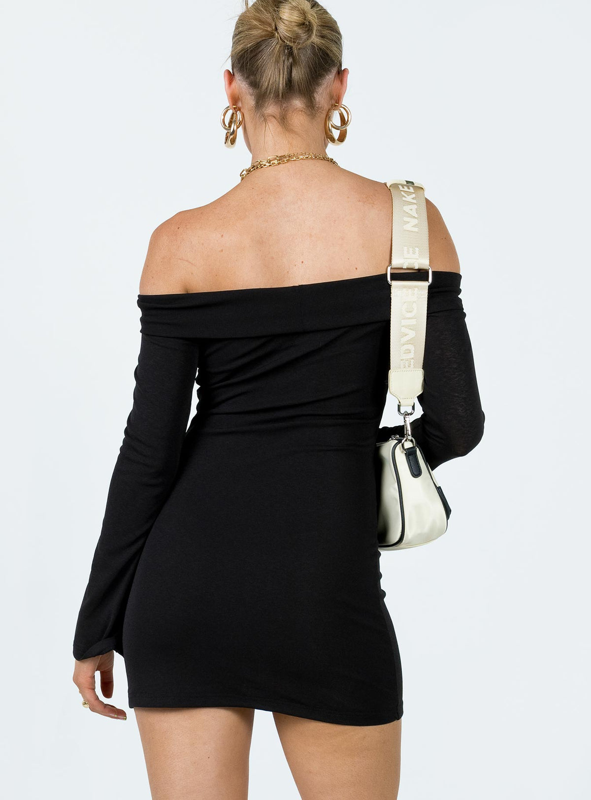 product Princess Polly Asymmetric Neckline  Anya Mini Dress Black