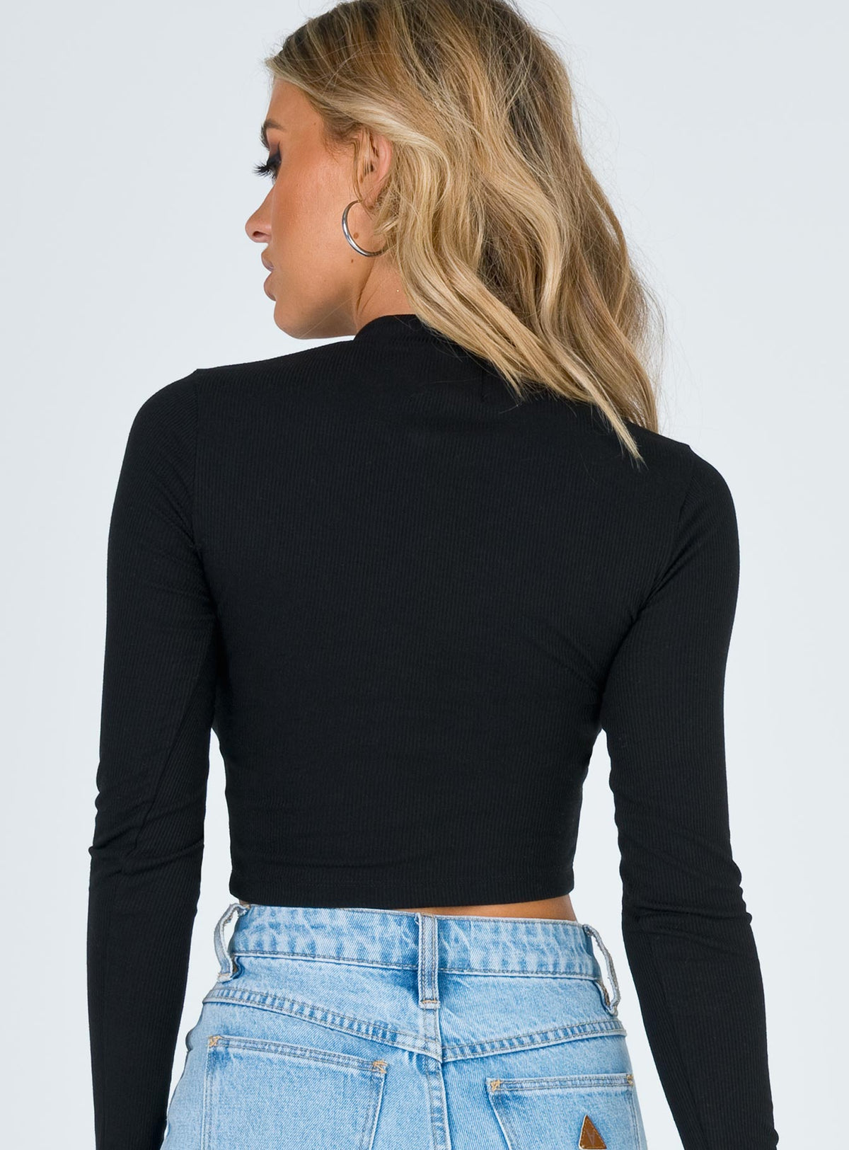 product Princess Polly Full Sleeves High Neck  Carenza Top Black