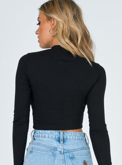 product Princess Polly Full Sleeves High Neck  Carenza Top Black