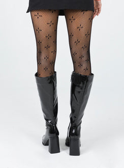 Stockings Sheer design  Detail stitching  High waisted  Elasticated waistband   Good stretch   OSFM