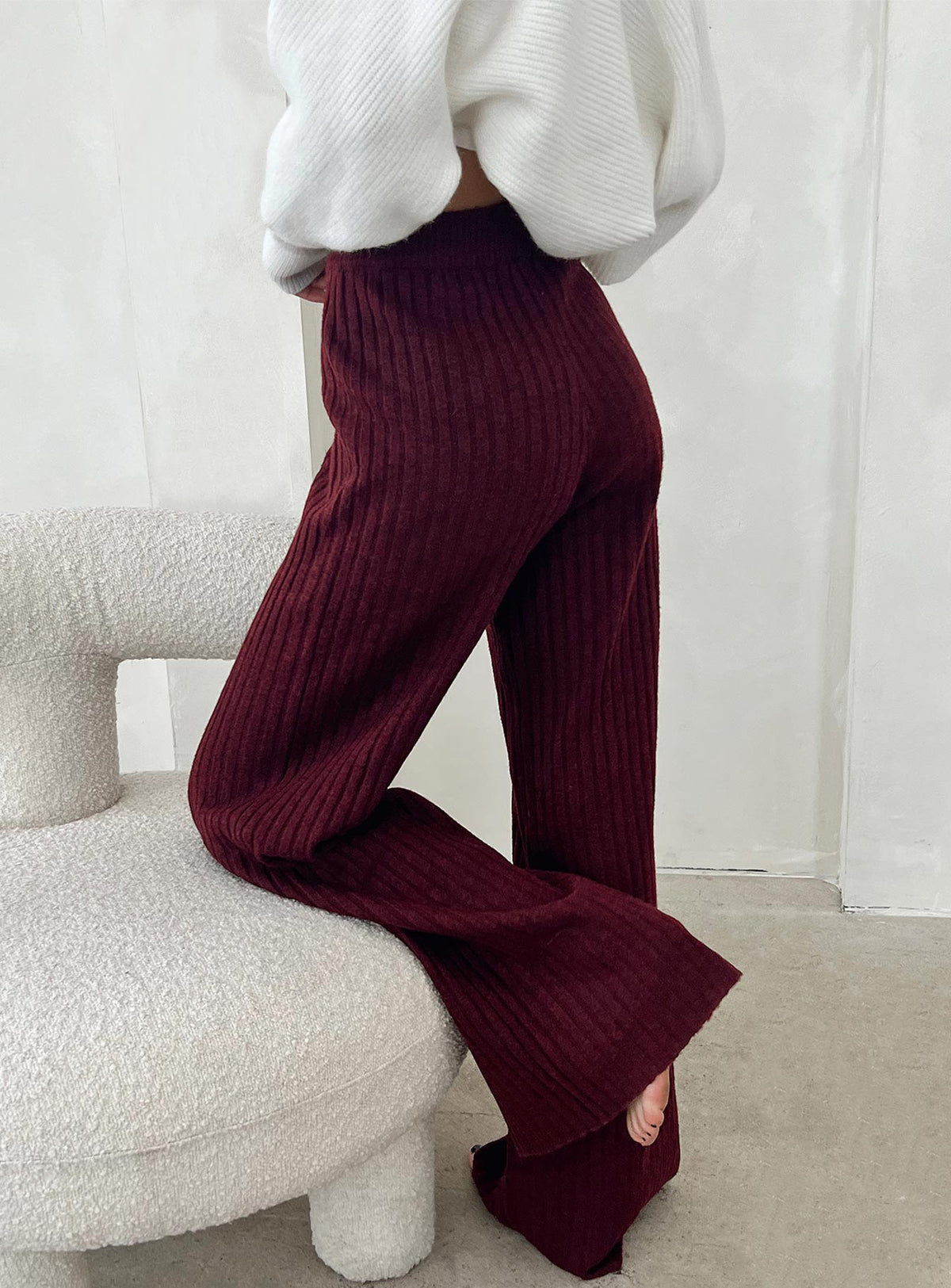 product Princess Polly High Waisted Pants High Waisted Pants High Waisted Pants High Waisted Pants  Montana Knit Pants Maroon