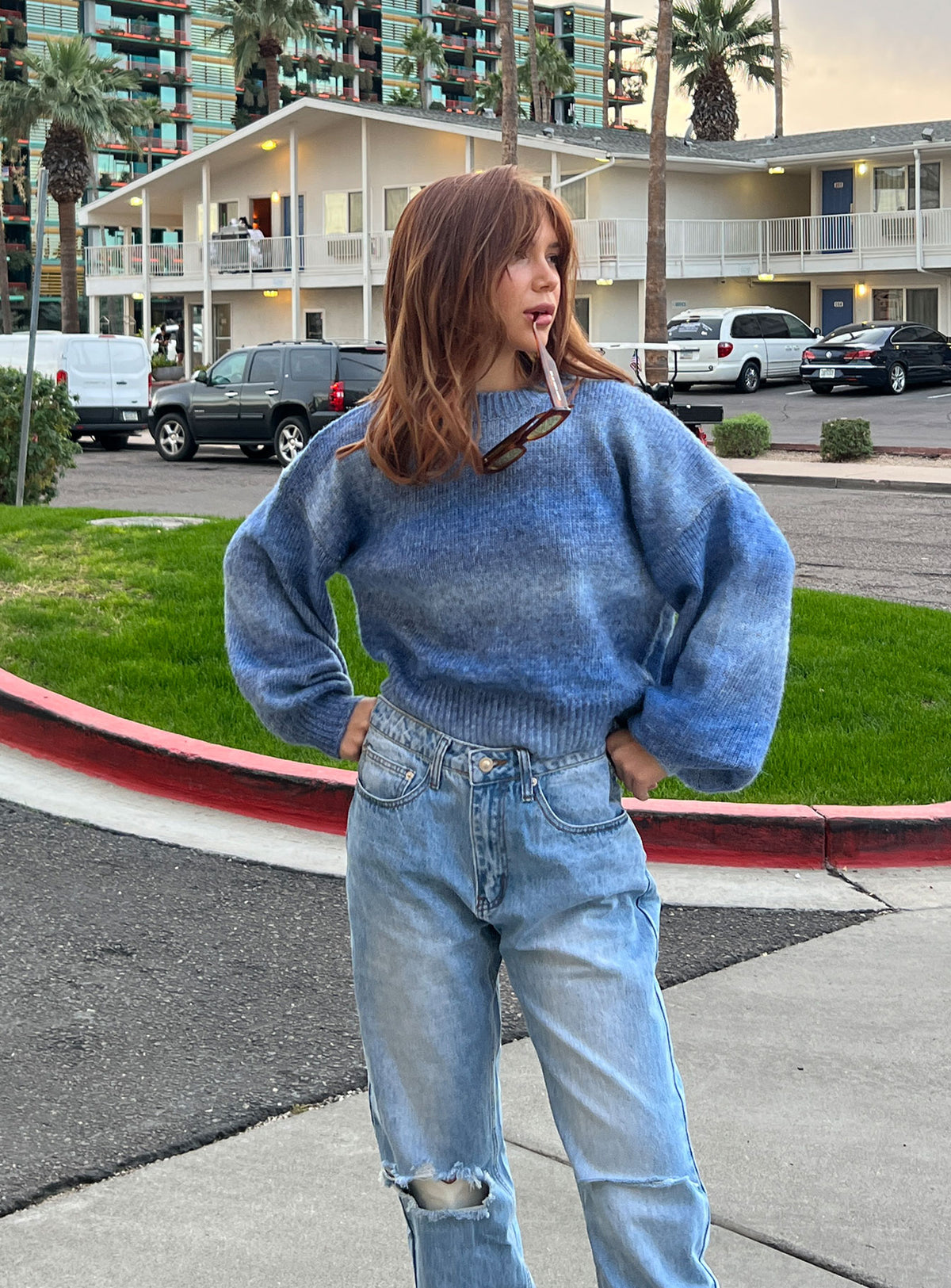 product Adina Sweater Blue Princess Polly  
