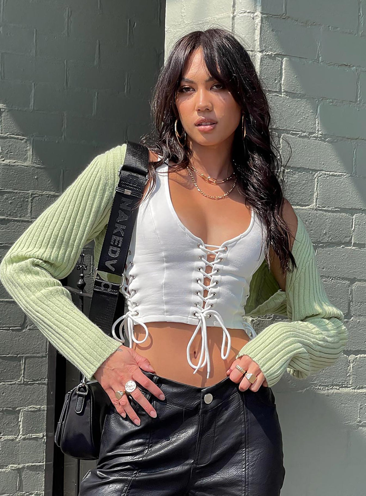 Aytan Bolero Sweater Green Princess Polly  Cropped 