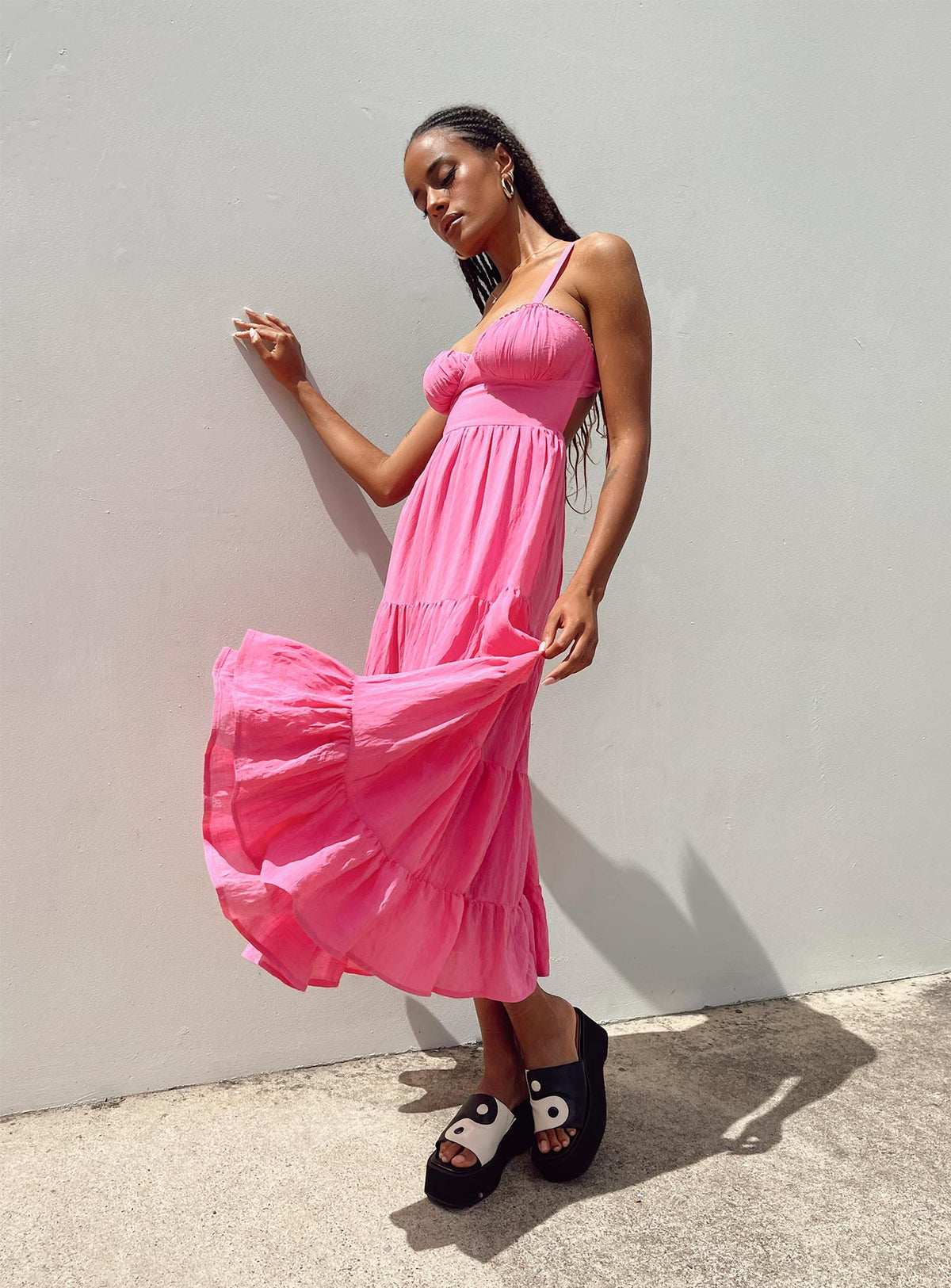 product Princess Polly Cowl Neck  Joella Midi Dress Pink