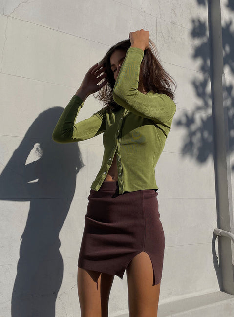 back view of model wearing Princess Polly The Lola Mini Skirt Coco Skirts 